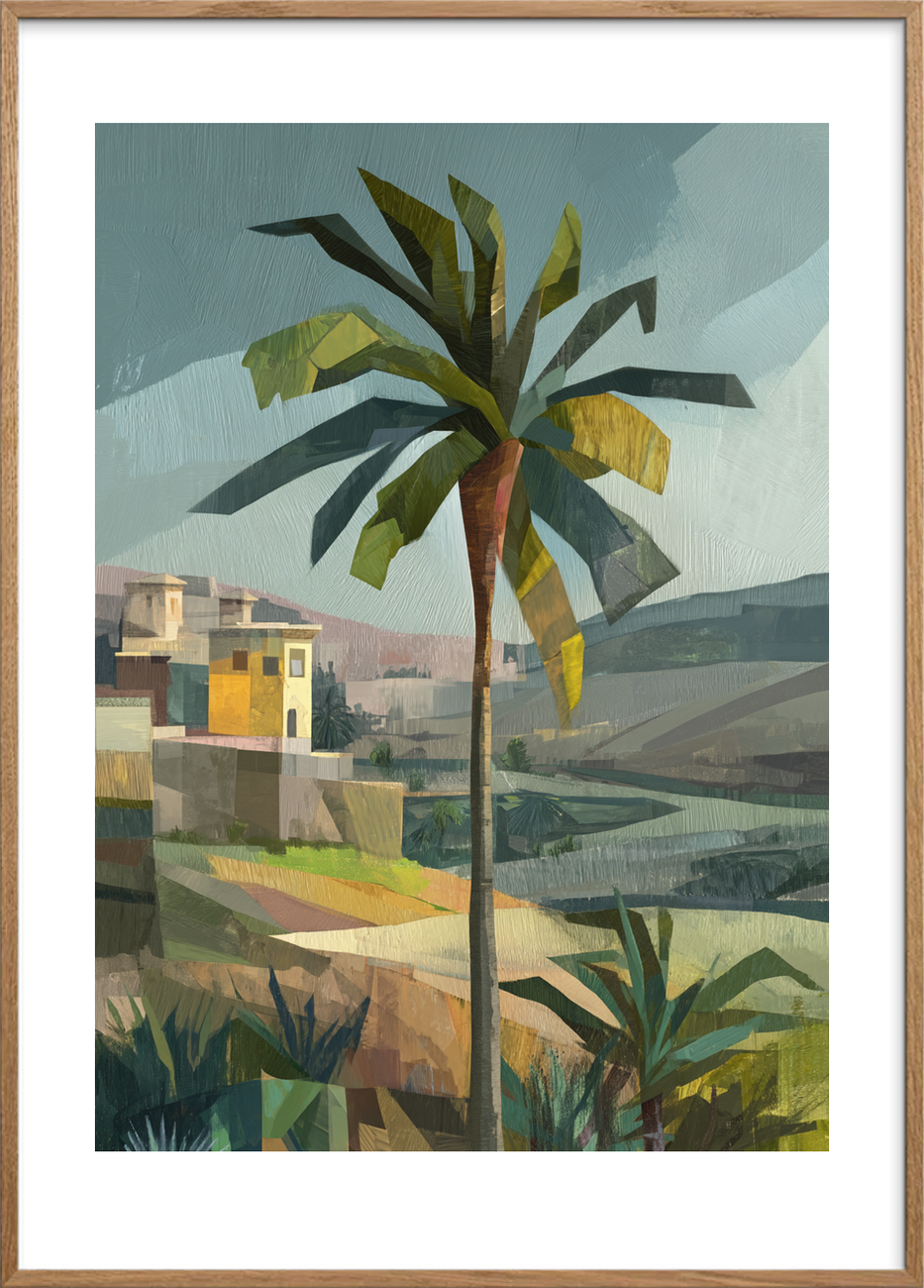 Smagen af sol og salt - Oak Frame, With White Border