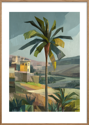 Smagen af sol og salt - Oak Frame, With White Border