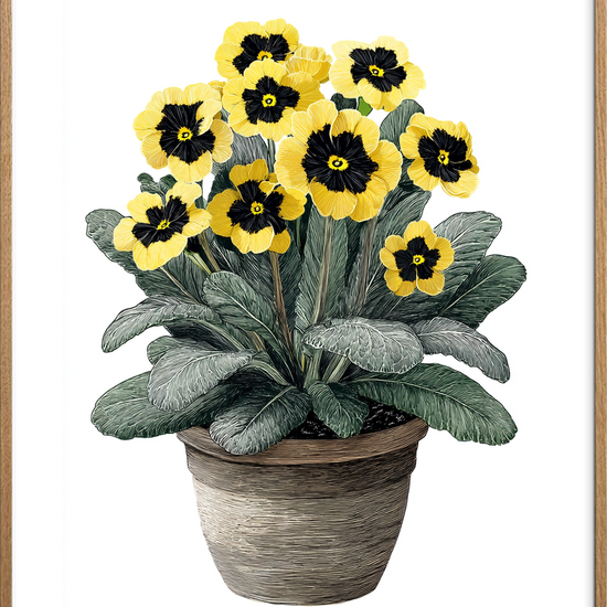 Morgendug og blød hvisken - Oak Frame, With White Border