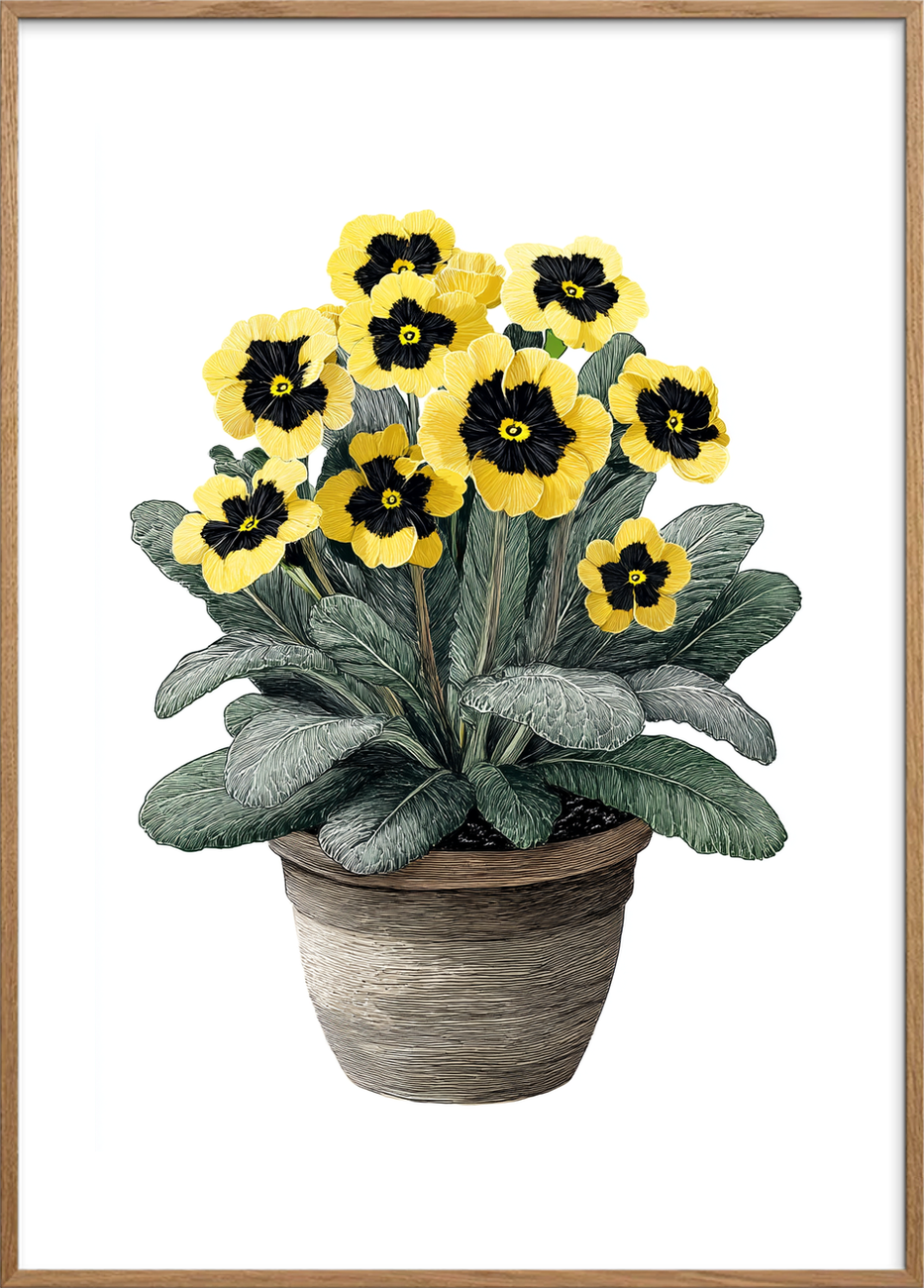 Morgendug og blød hvisken - Oak Frame, With White Border