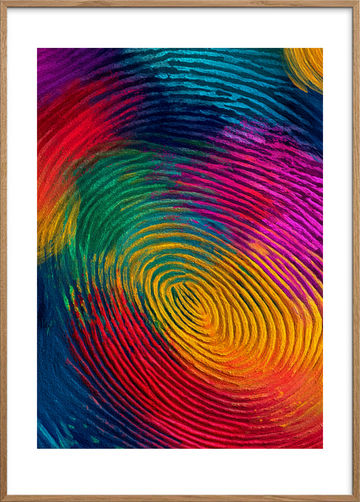 Spiralens sagte sus - Oak Frame, With White Border