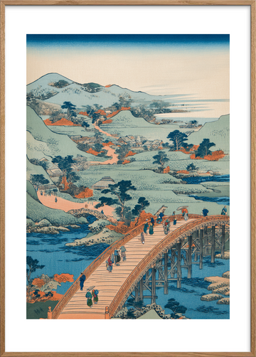 Broens blide hvisken - Oak Frame, With White Border