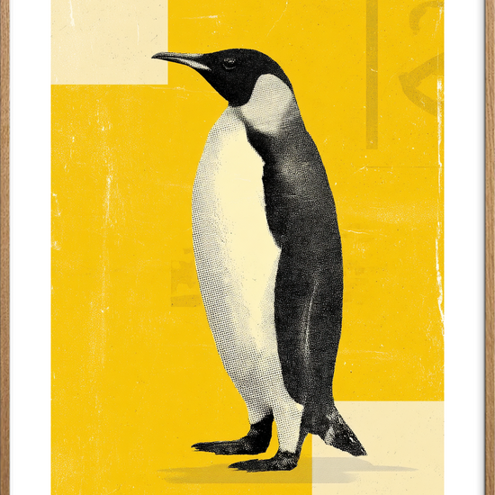 Isens stille klang - Oak Frame, With White Border