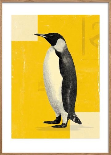 Isens stille klang - Oak Frame, With White Border