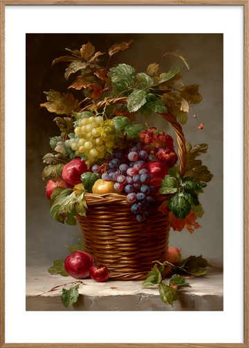 Hvisken af sødme - Oak Frame, With White Border