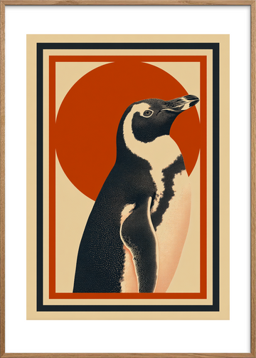 Vinterens bløde hvisken - Oak Frame, With White Border