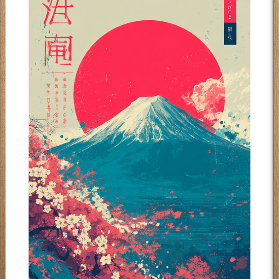 Smagen af morgengry - Oak Frame, With White Border