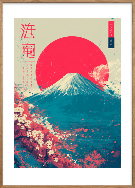 Smagen af morgengry - Oak Frame, With White Border