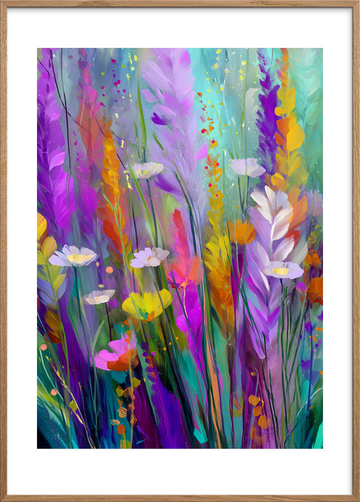 Hvisken fra farverne - Oak Frame, With White Border