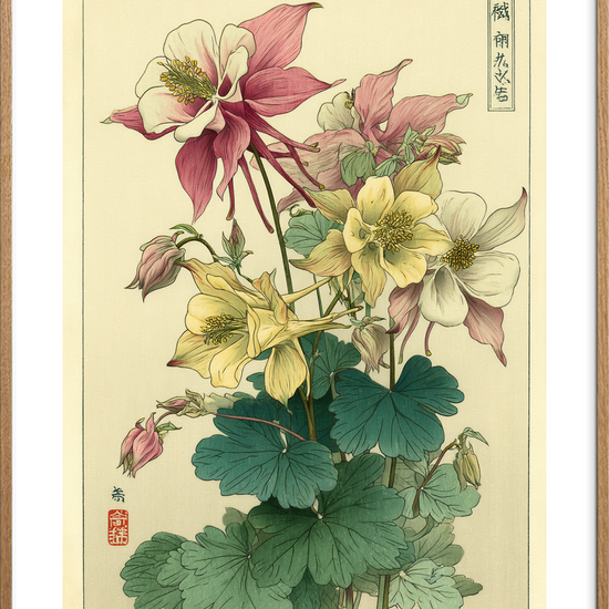 Silke mod huden - Oak Frame, With White Border