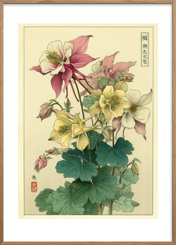 Silke mod huden - Oak Frame, With White Border