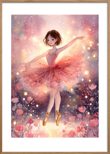 Blid susen af lys - Oak Frame, With White Border