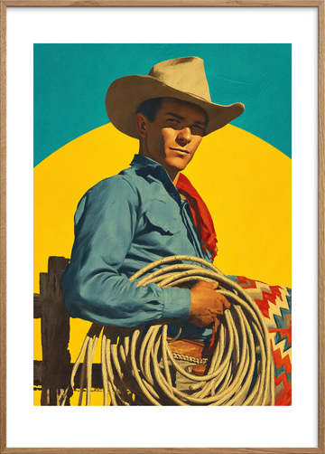 Hvisken fra rebet - Oak Frame, With White Border