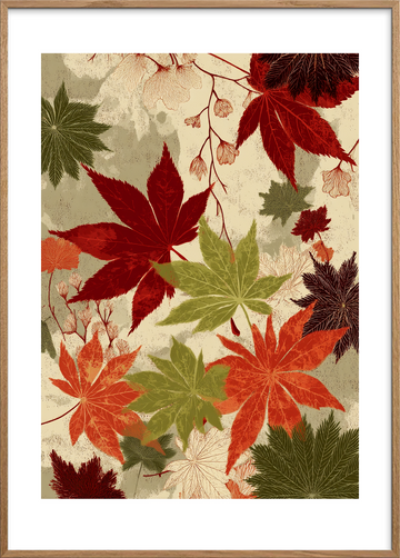 Knitrende fløjl - Oak Frame, With White Border