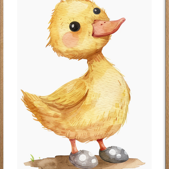 Blød klang af forår - Oak Frame, With White Border