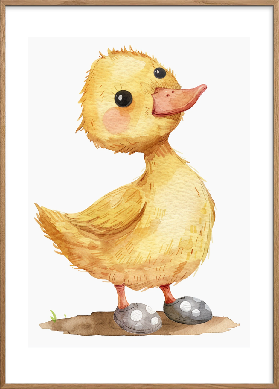 Blød klang af forår - Oak Frame, With White Border