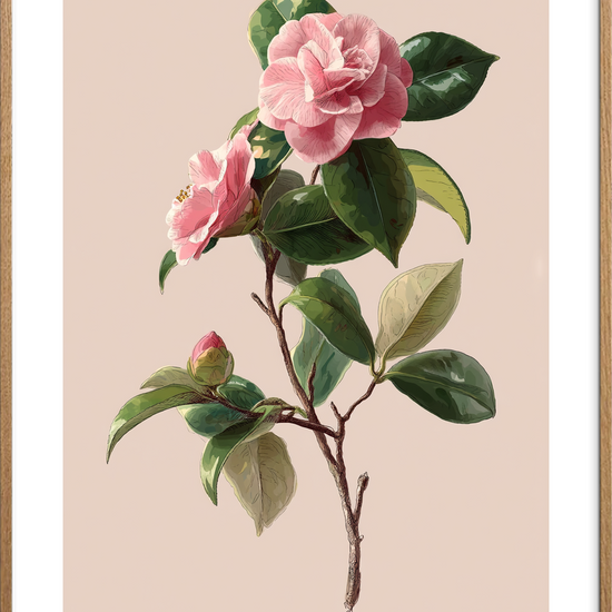 Sus af silke - Oak Frame, With White Border