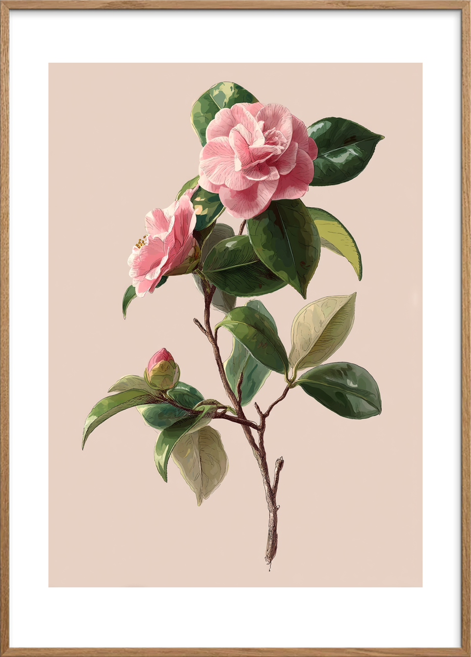 Sus af silke - Oak Frame, With White Border