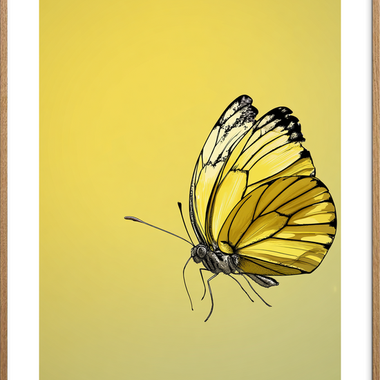 Vingernes honningduft - Oak Frame, With White Border