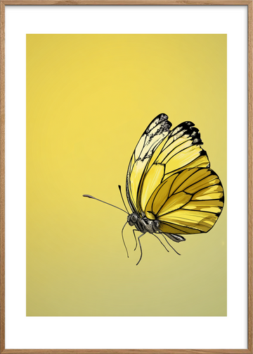 Vingernes honningduft - Oak Frame, With White Border