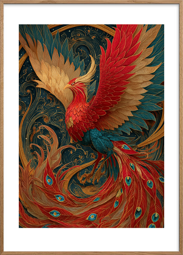 Varme der hvisker - Oak Frame, With White Border