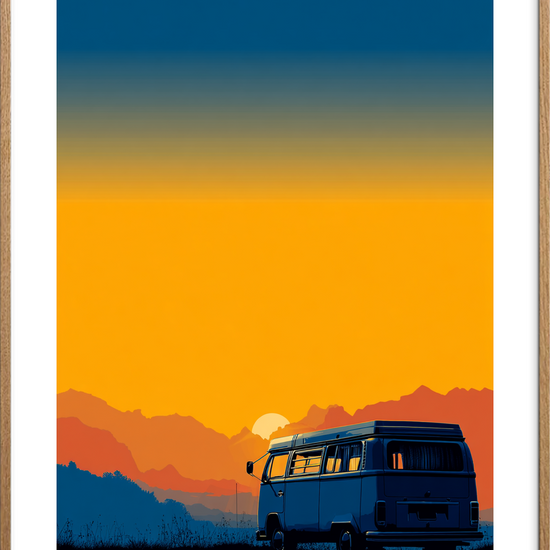 Smagen af frihed - Oak Frame, With White Border