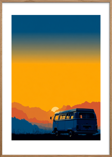 Smagen af frihed - Oak Frame, With White Border