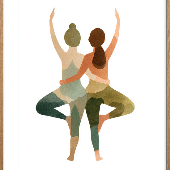 Hviskende rytme under huden - Oak Frame, With White Border