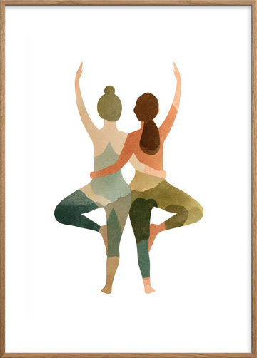 Hviskende rytme under huden - Oak Frame, With White Border