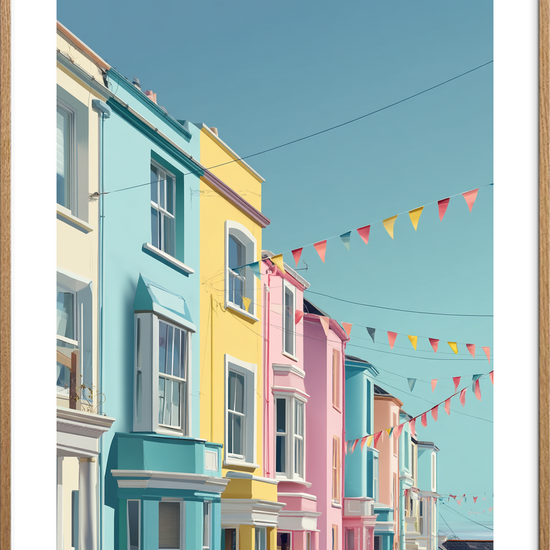 Sommervindens sagte raslen - Oak Frame, With White Border