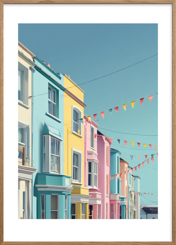 Sommervindens sagte raslen - Oak Frame, With White Border