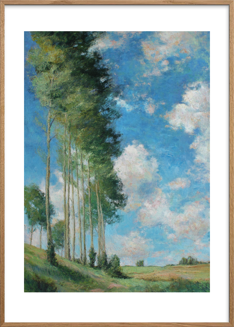 Luften synger i træerne - Oak Frame, With White Border