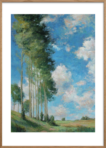 Luften synger i træerne - Oak Frame, With White Border