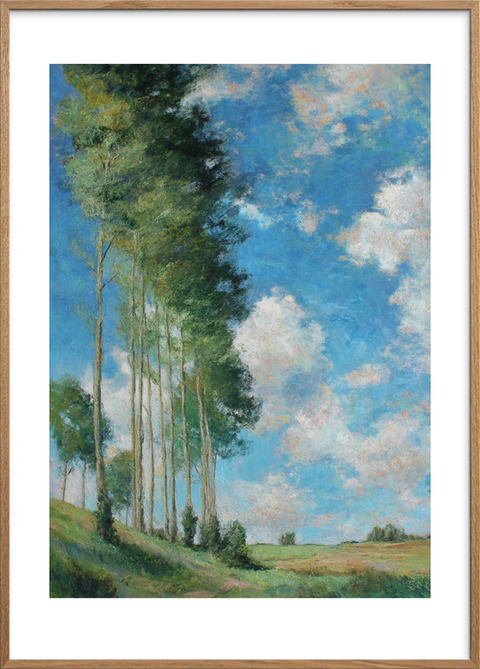 Luften synger i træerne - Oak Frame, With White Border