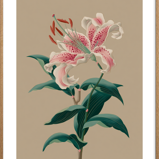 Duft af silke og regn - Oak Frame, With White Border