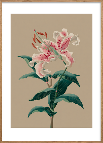 Duft af silke og regn - Oak Frame, With White Border