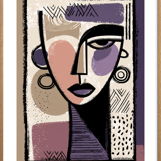 Sus af lavendel og længsel - Oak Frame, With White Border