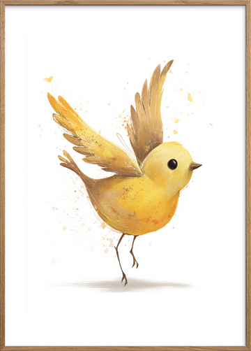 Honningklang i let vingeslag - Oak Frame, With White Border