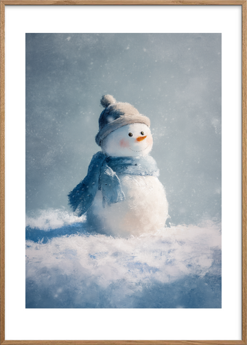 Frostens bløde hvisken - Oak Frame, With White Border