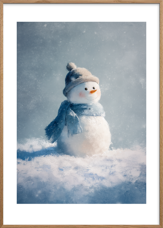 Frostens bløde hvisken - Oak Frame, With White Border