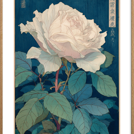 Duftens stille melodi - Oak Frame, With White Border