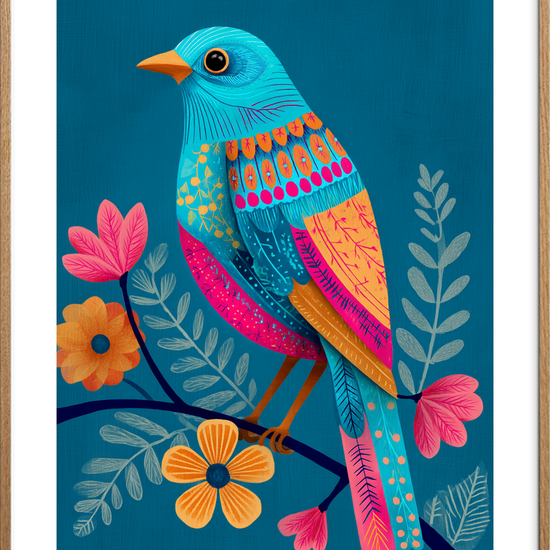 Smagen af himlen - Oak Frame, With White Border