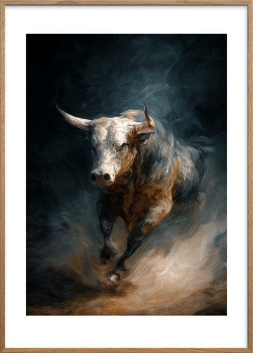 Smagen af støv og vrede - Oak Frame, With White Border