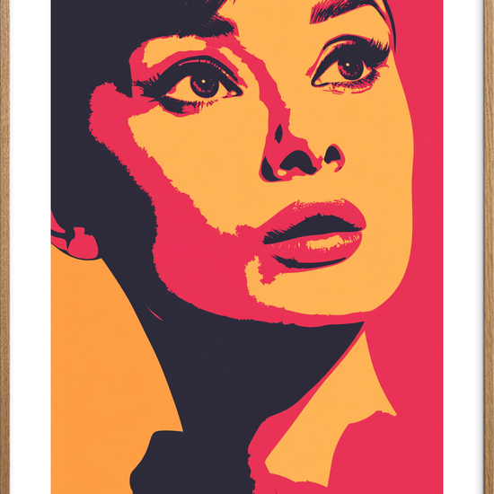 Stilhedens varme kys - Oak Frame, With White Border