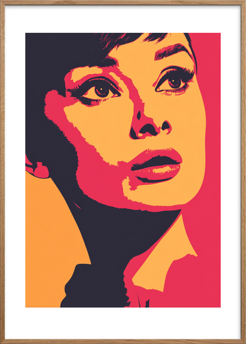 Stilhedens varme kys - Oak Frame, With White Border