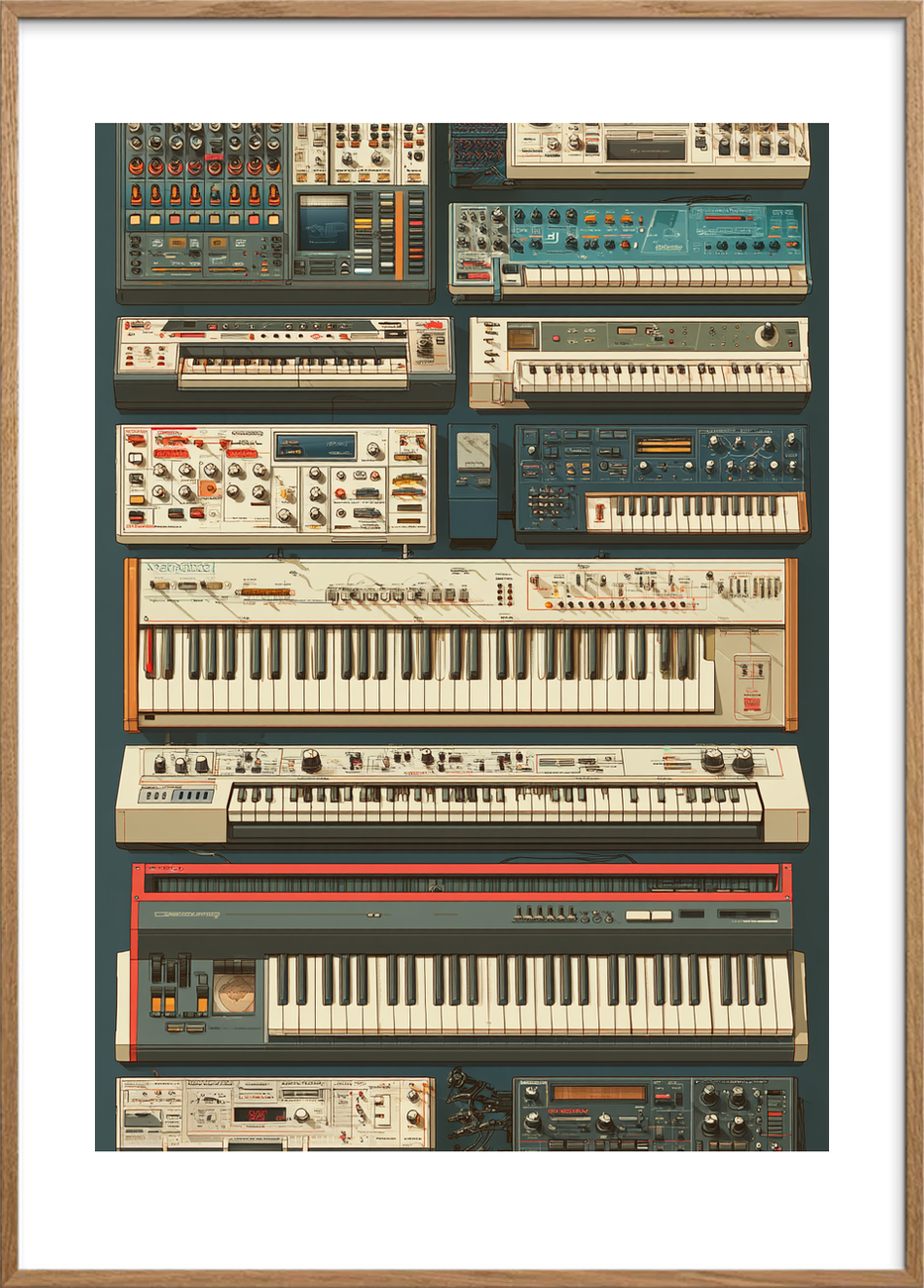 Tangenternes sagte sus - Oak Frame, With White Border