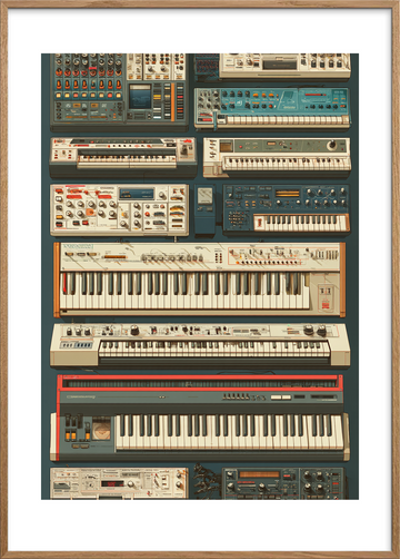 Tangenternes sagte sus - Oak Frame, With White Border