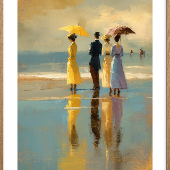 Vindens smag af nostalgi - Oak Frame, With White Border