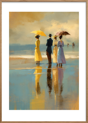 Vindens smag af nostalgi - Oak Frame, With White Border