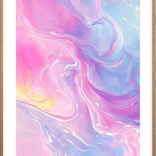 **Lyd af flydende silke** - Oak Frame, With White Border